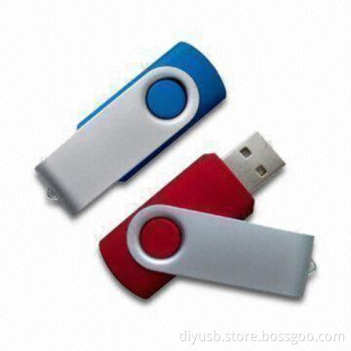 Swivel USB Flash Drives with 64MB to 16GB Memory Capacity and 10-year Data Retention